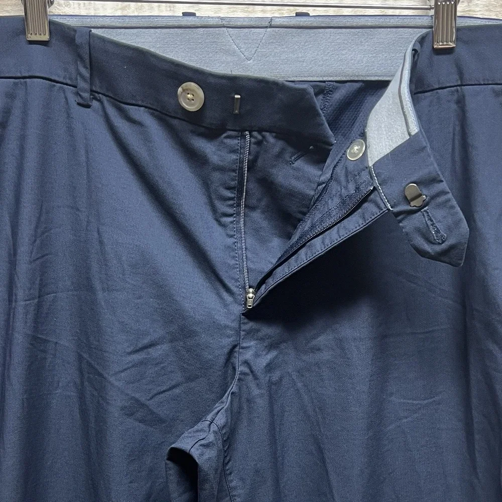 Nike Dri Fit Flex‎ Player Pants Mens 38x32 Blue Straight Chino Golf Casual